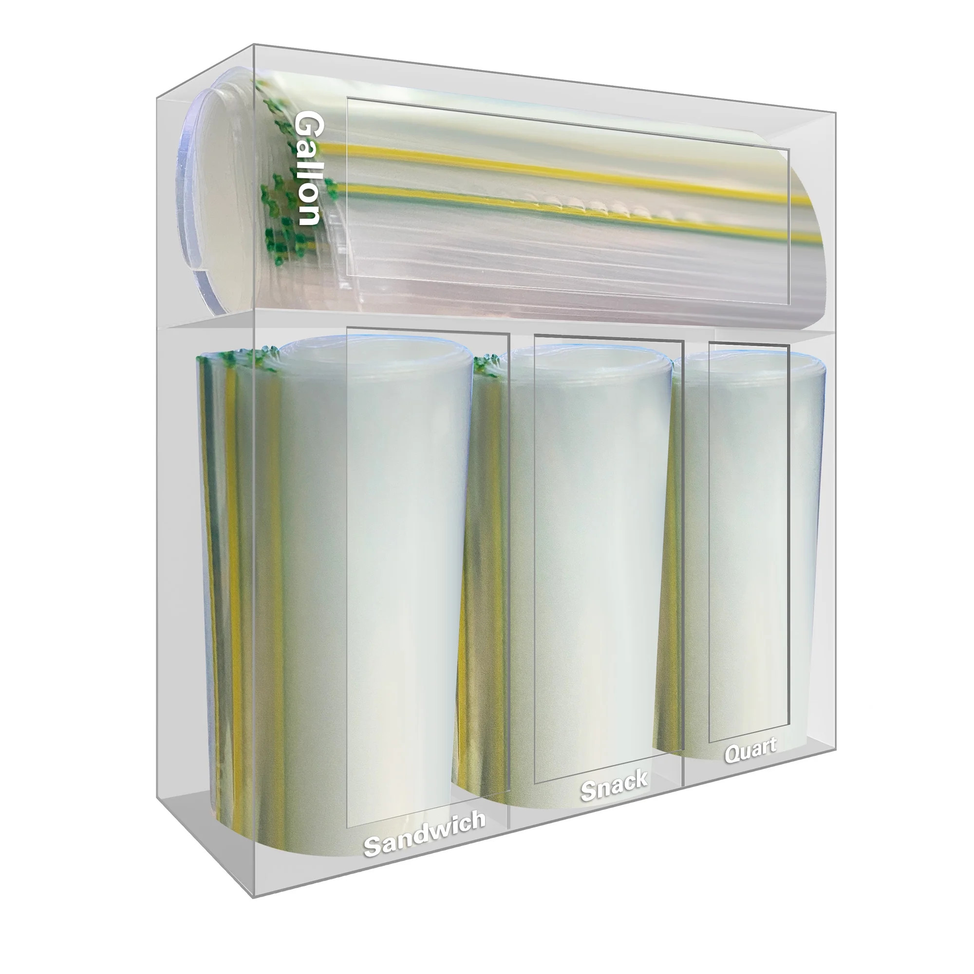Acrylic Ziplock Bag Storage Organizer, and Dispenser for Food Storage Bag Holders, Kitchen Drawer... | Walmart (US)