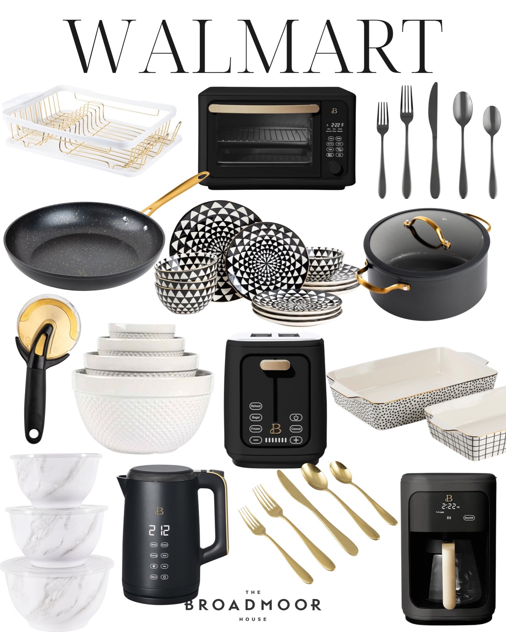 Walmart, Walmart home, Walmart find, Walmart kitchen, gold hardware, gold kitchen, modern kitchen, white kitchen, kitchen appliance , fall decor, flatware, silverware, black decor , mixing bowls, pizza cutter, pans, serve ware

#LTKSeasonal #LTKstyletip #LTKhome