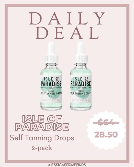 Self tanning drops - Isle of Paradise drops - 2 pack for less than the cost of one, more than 50% off self-tanning kit on sale, self-tanner

#LTKbeauty #LTKtravel #LTKunder50