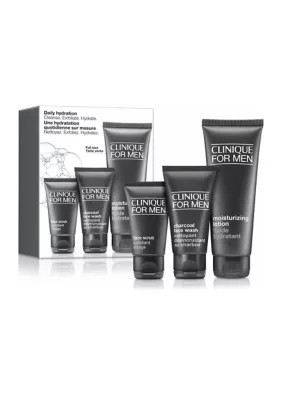 Clinique Daily Hydration Men's Skincare Set: Cleanse. Exfoliate. Hydrate - $54 Value | Belk