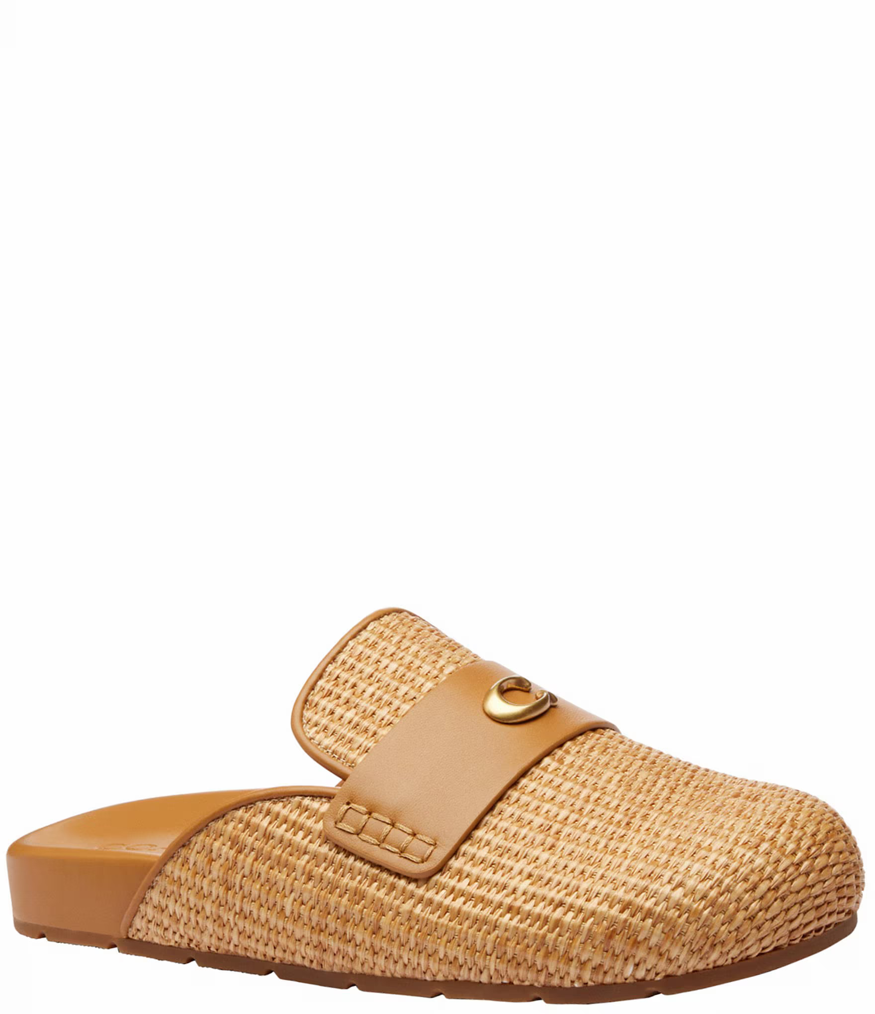 Sculpted Woven Raffia Clogs | Dillard's
