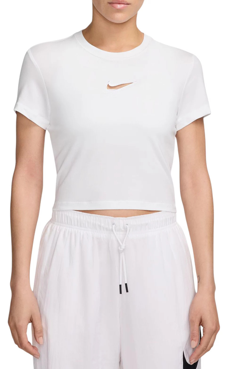 Nike Women's Sportswear Chill Knit Cropped T-Shirt, XS, White | DICK'S Sporting Goods