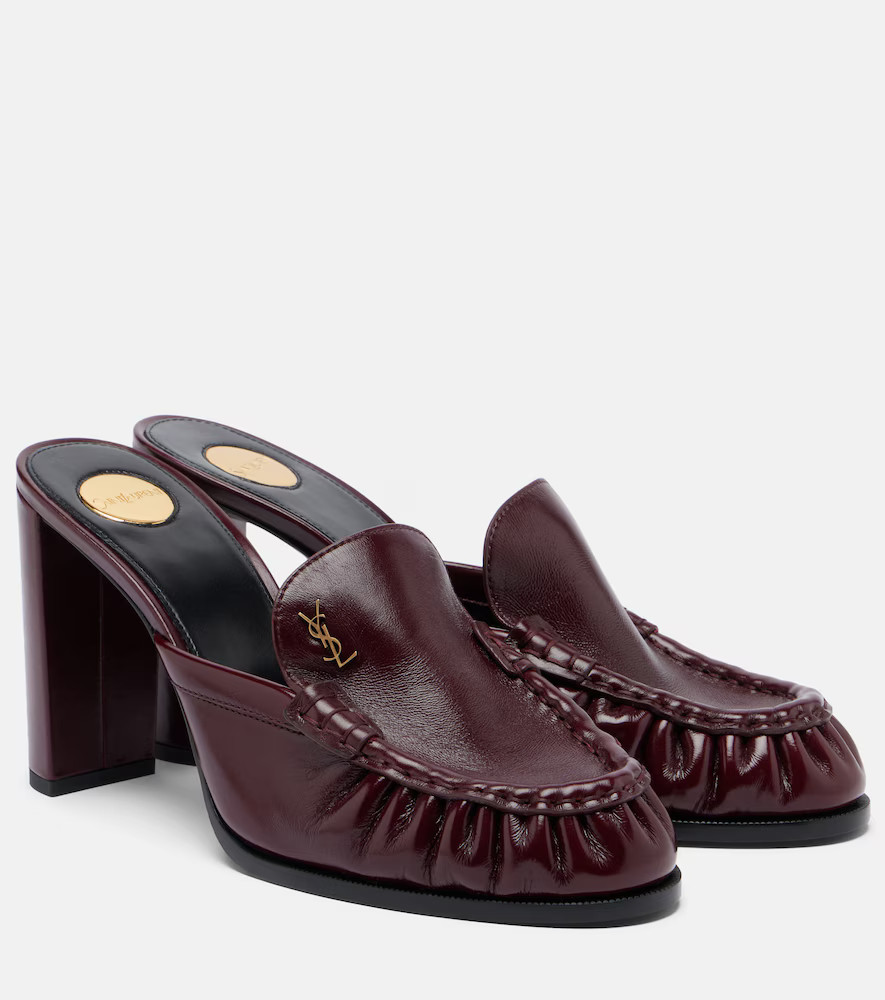 Saint Laurent Le Loafer Cassandre leather mules | Mytheresa (US/CA)