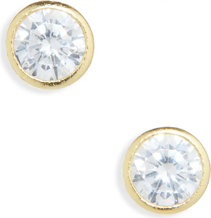 NORDSTROM RACK Bezel Set CZ Round Stud Earrings | Nordstromrack | Nordstrom Rack