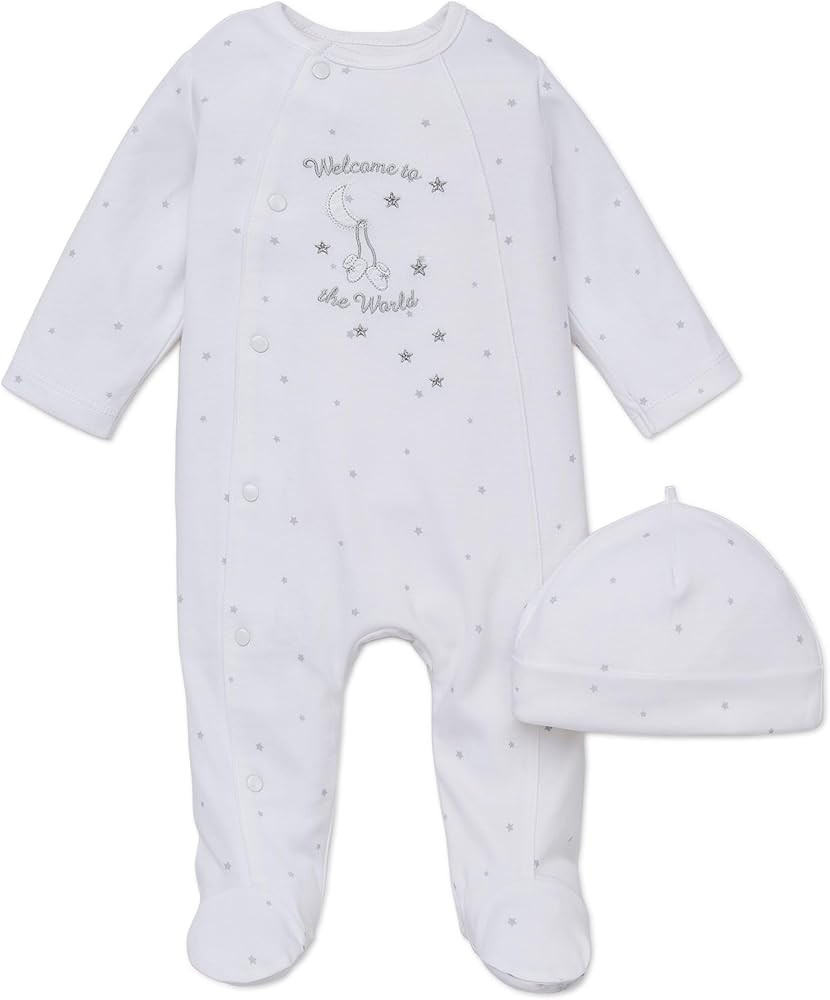 Little Me Unisex Baby 100% Cotton Scratch Free Tag 2-piece Sleeper | Amazon (US)