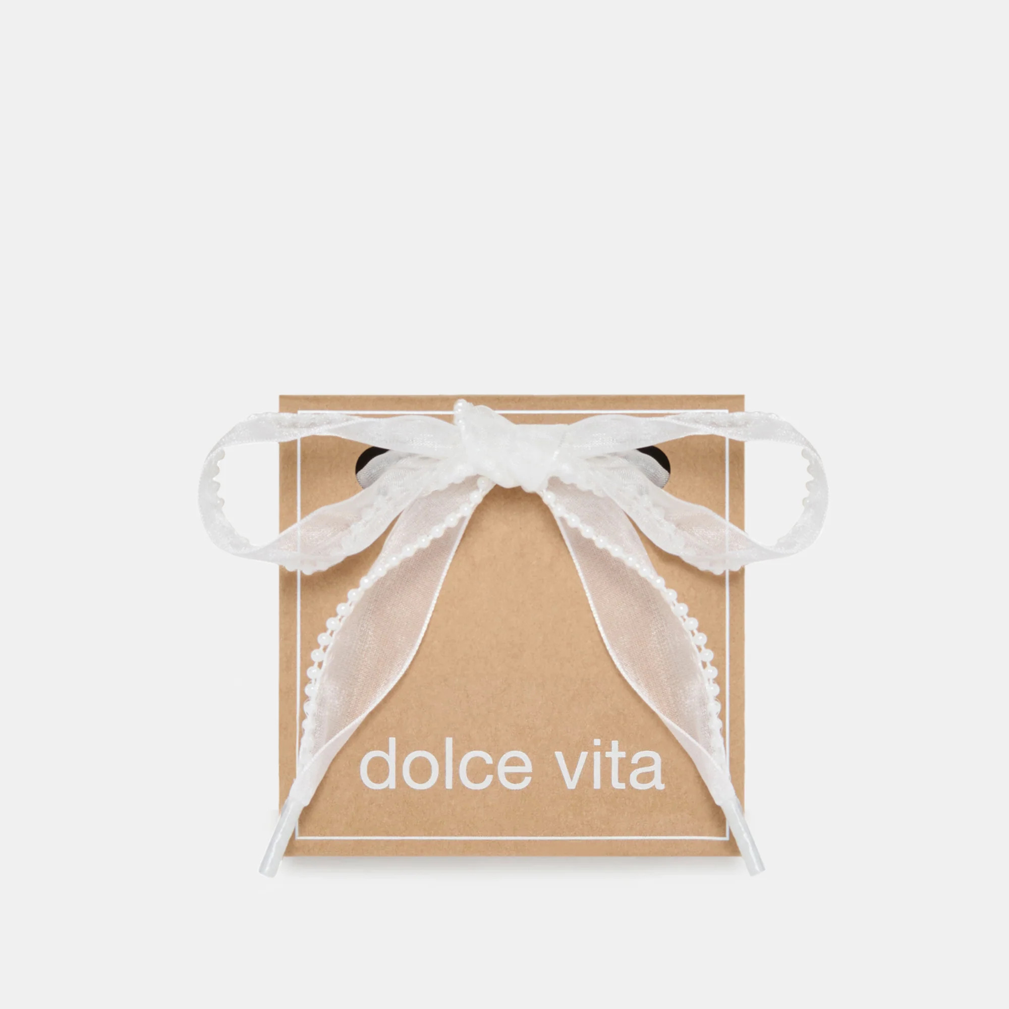 Pearl Curly Organza Lace True White | DolceVita.com