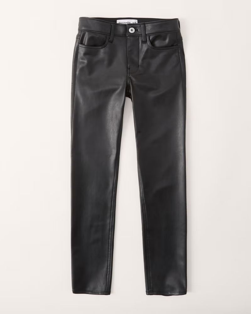 high rise faux leather jeggings | Abercrombie & Fitch (US)