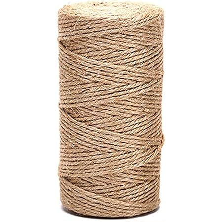 KINGLAKE 328 Feet Natural Jute Twine Best Arts Crafts Gift Twine Christmas Twine Durable Packing Str | Amazon (US)
