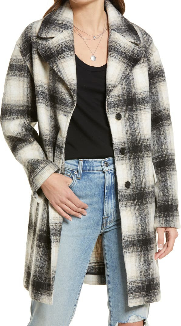 Drop Shoulder Plaid Coat | Nordstrom | Nordstrom