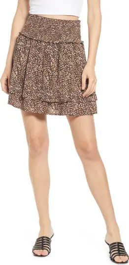 Addison Animal Print Tiered Skirt | Nordstrom