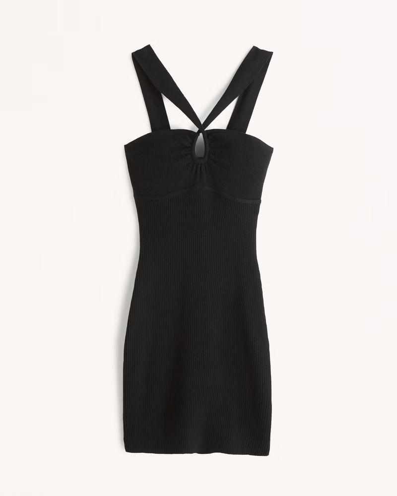 Elevated Knit Cross Strap Mini Dress | Abercrombie & Fitch (US)