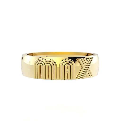 Personalized Radiant Thin Cigar Band Ring | Milestones by Ashleigh Bergman