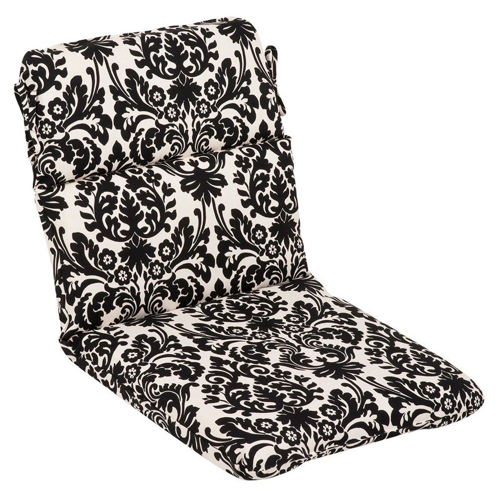 Outdoor Seat Pad/Dining/Bistro Cushion - Black/White Floral | Target