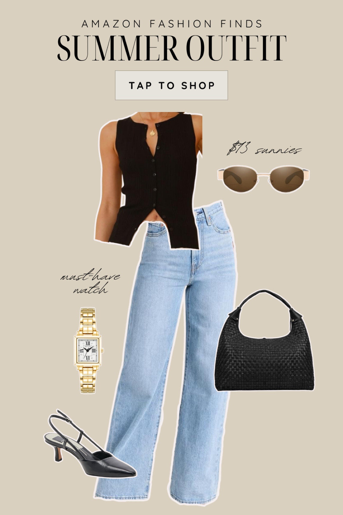 Chic casual summer outfit all from Amazon!


Neutral style, amazon fashion finds, denim, jeans, workwear, black top, sunglasses, black purse, gold watch, womens fashion, chic, coastal, summer outfit, summer country concert, date night outfit, black kitten heelss

#LTKShoeCrush #LTKWorkwear #LTKStyleTip