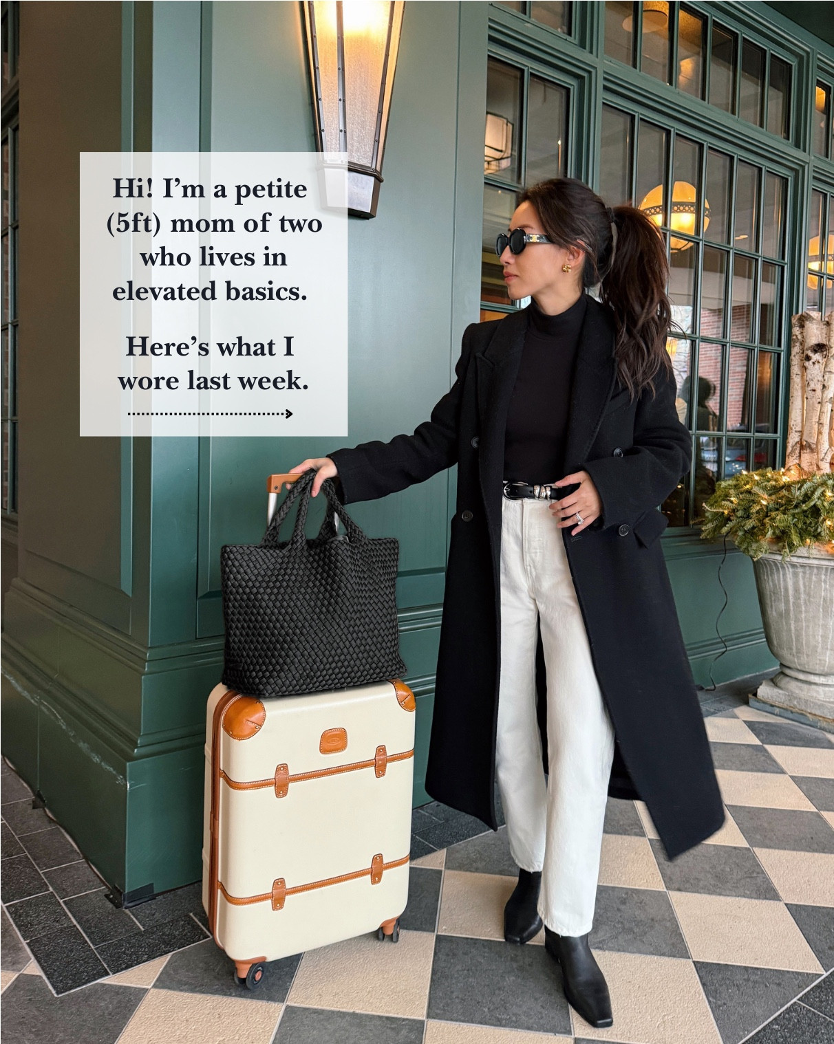 Outfits from last week. Last day of aritzia sale!

Look 1:
• Aritzia black coat xxs, Levi’s jeans 25x26 (sized up), Steve Madden boots 5.5, Madewell belt xxs, Naghedi tote

Look 2:
• Aritzia ruched top xxs, drapey lodge pants 2XS short

Look 3:
• Quince grey sweater xs + scarf wrap in matching color, old A&F black jeans, Steve Madden boots 5.5, Madewell belt xxs

Look 4: • lululemon align leggings sz 2 (sized up) in 23" inseam, scuba hoodie XS/S oversized fit, New balance kids 4

Look 5: zara scarf coat XS older style, natrualizer boots 5.5 narrow calf

Look 6: Abercrombie lounge pants XXs Short, Ugg kids 4 = women’s 6

Look 7:
• Aritzia superpuff coat XXS (cinchable bottom), old H&M kids fleece winter flare leggings, Blondo boots 5.5

Look 8:
• Alice Walk faux fur jacket xs, Nori is in Abercrombie kids jacket

Look 9: Zara ruffle sweater Small, aritzia white pants 2XS Short, sezane bag & boots

Shoe collage:
Top row is Steve Madden and Naturalizer, middle is BLondo, bottom are Steve Madden & Gentle Souls all 5.5


Winter warm outfit ideas, elevated mom outfits, petite friendly, boston mom, wool coats, zara scarf coat 

 

#LTKootd #LTKTravel #LTKPetite