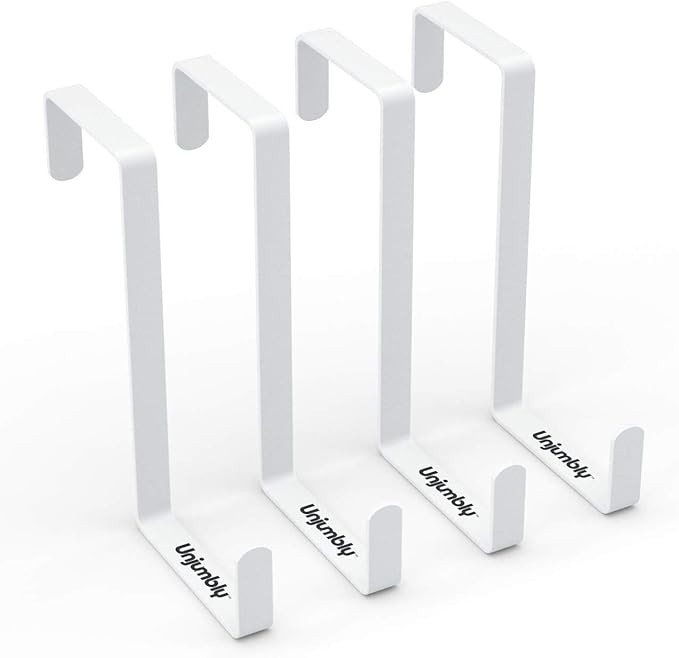 Unjumbly Over The Door Hook- 4 Pack Sturdy Metal Over Door Hook, Fitting Two Sized Doors, Door Ha... | Amazon (US)