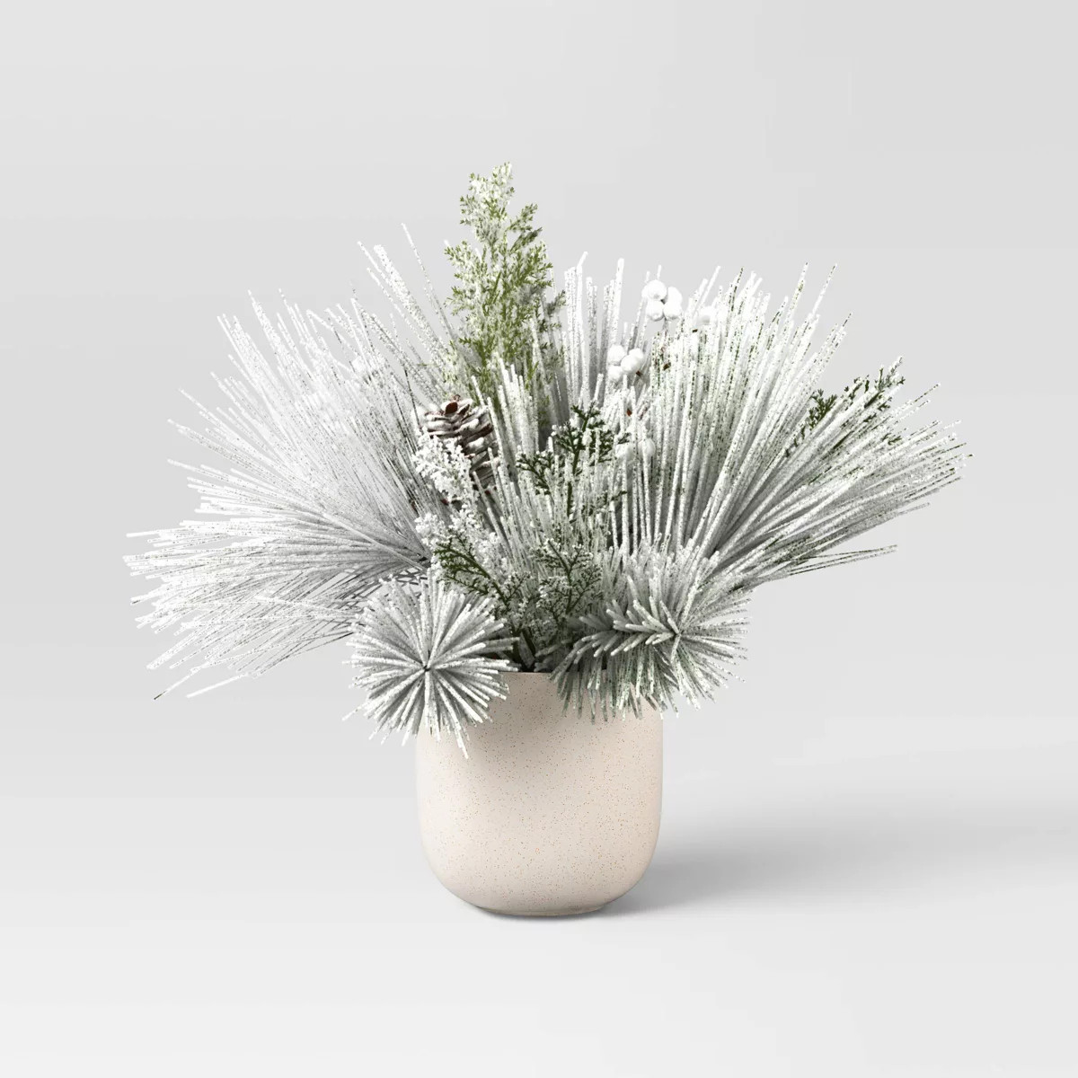 Small Heavy Flocked Artificial Plant Arrangement - Threshold™ | Target