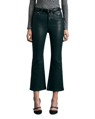 Casey High Rise Ankle Flare Jeans in Coated Pine Grove | Bloomingdale's (US)