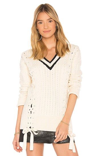 Endless Rose Lace Up Sweater in Ecru | Revolve Clothing (Global)