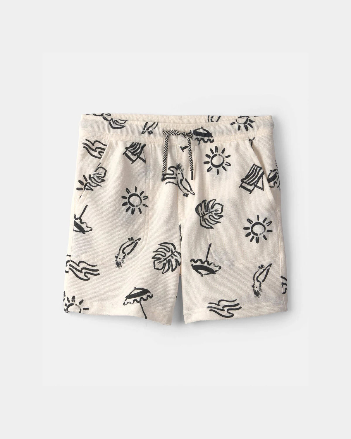 Boys Beach Pocket Shorts - Black/Ivory | Carter's | Carter's Inc