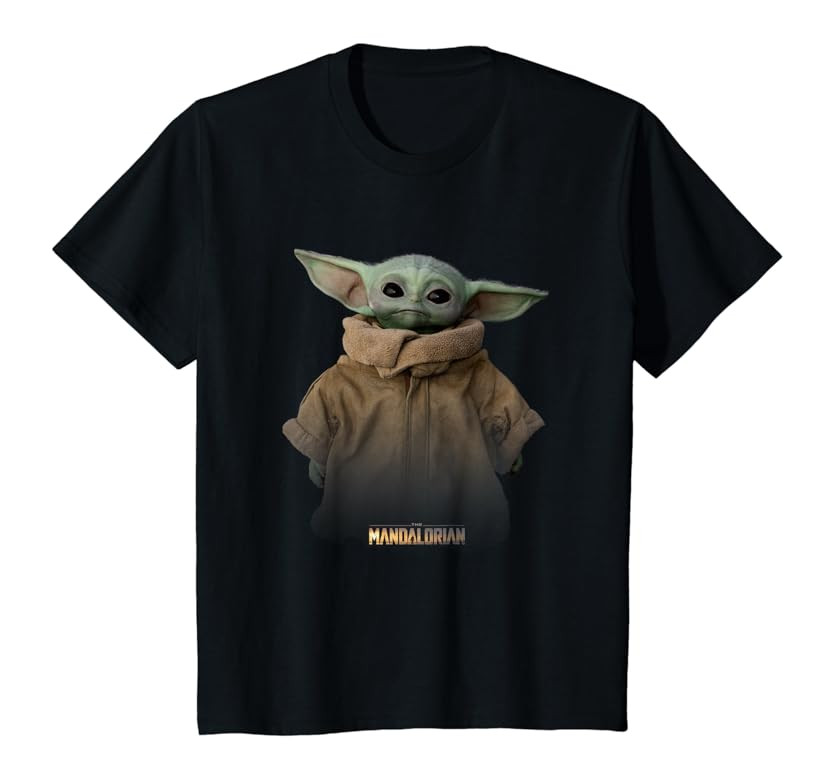 Star Wars The Mandalorian Logo The Child Simple Portrait T-Shirt | Amazon (US)