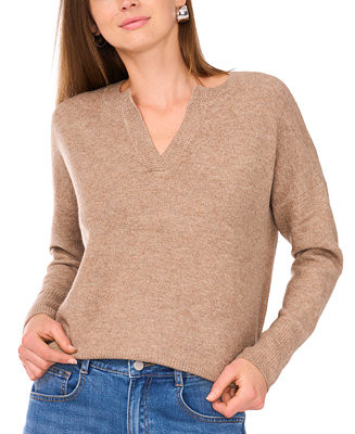 Women's Cozy V-Neck Drop-Shoulder Sweater | Macy's
