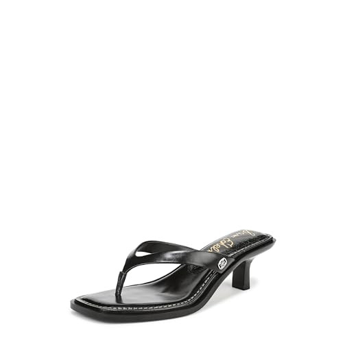 Sam Edelman Women's Dollie Heeled Sandal, Black Leather, 6 | Amazon (US)