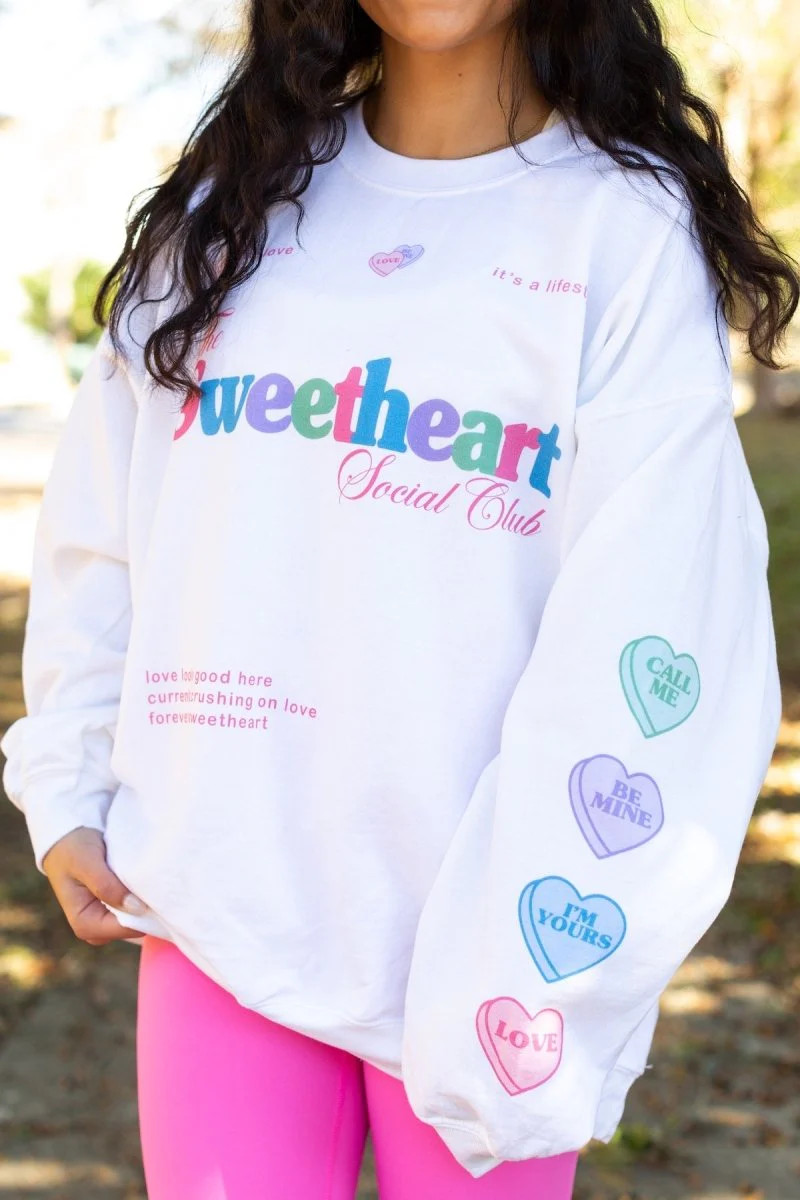 'Sweetheart Social Club' Crewneck Sweatshirt | United Monograms