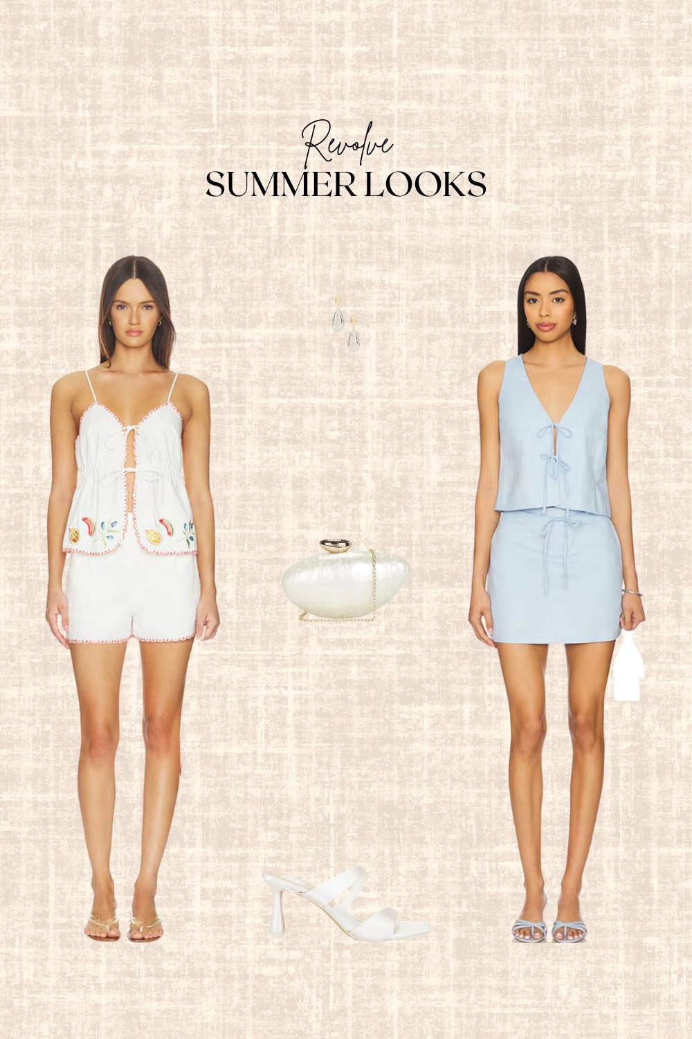 Revolve Summer looks! 

Sets, shell clutch, heels, earrings

#LTKsummer #LTKstyletip #LTKover50style