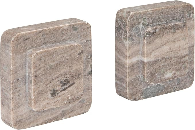 Bloomingville Heavy Duty Marble Bookends, Beige, Set of 2 | Amazon (US)