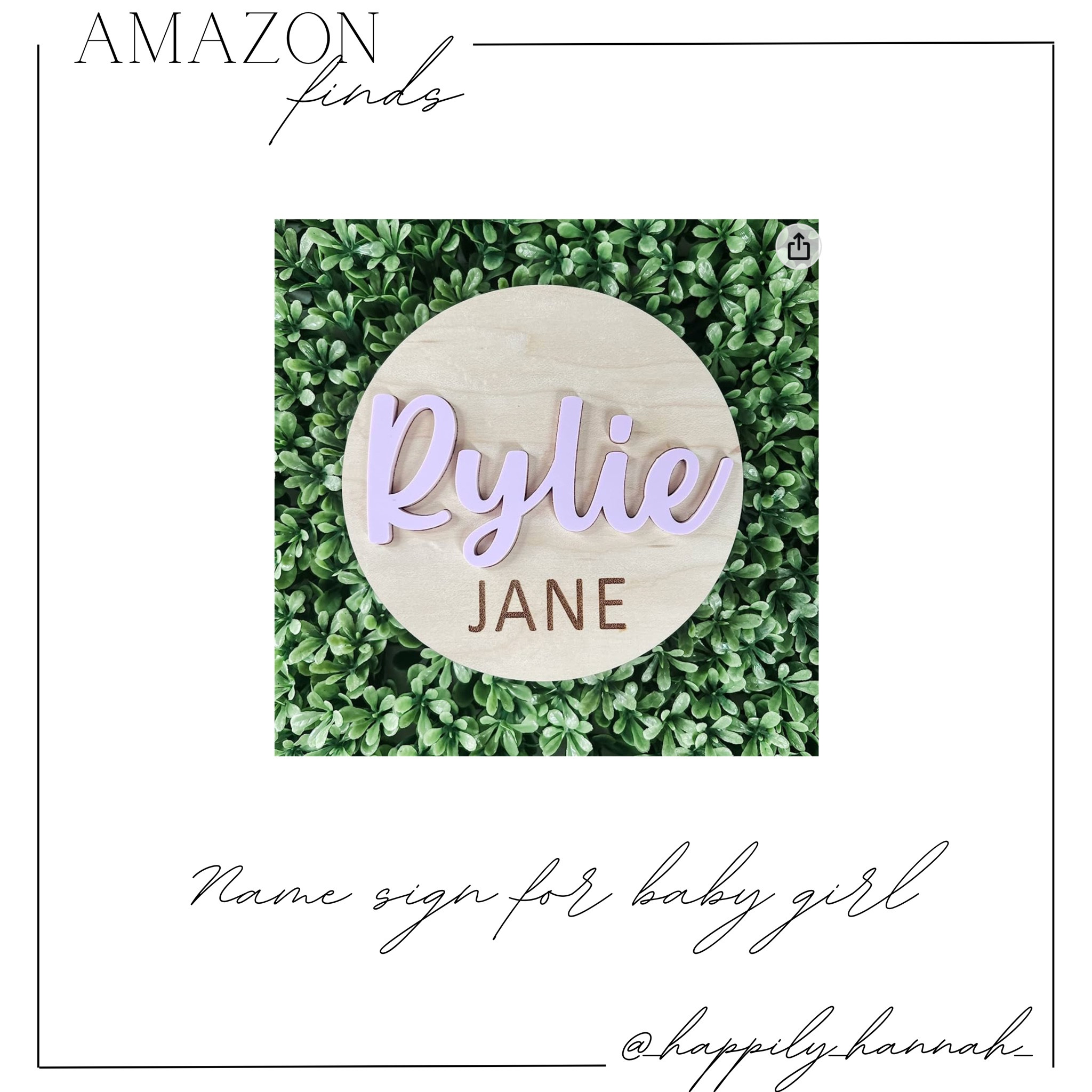 Baby girls name announcement sign! 

#LTKbump #LTKbaby #LTKhome