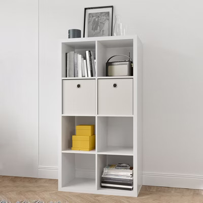 NicBex 8-Cube Storage File Cabinet with Opened Back Shelves for Bedroom,Living Room,Office,White | Target