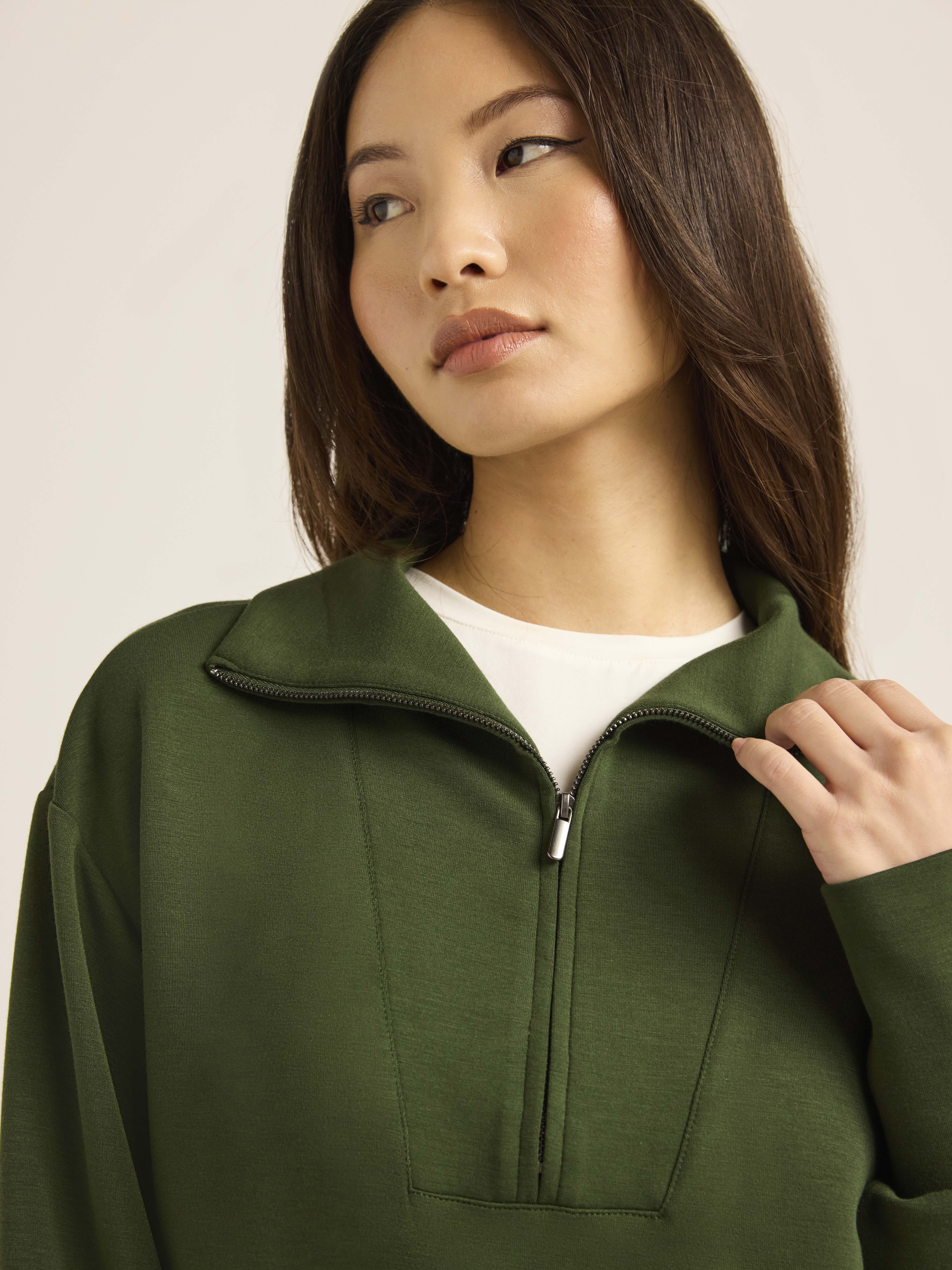 Scoop Women’s & Women's Plus Ultimate ScubaKnit Half Zip Sweatshirt, Sizes XS-4X - Walmart.com | Walmart (US)