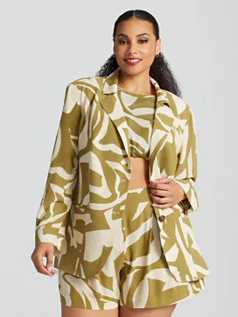 Liliana Printed Blazer - Gabrielle Union x FTF - Fashion To Figure | Fashion To Figure