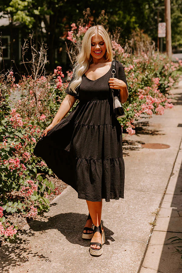 Sweet Aroma Midi in Black Curves | Impressions Online Boutique