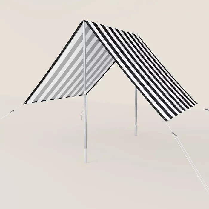 Stripe Black And White Vertical Line Bold Minimalism Stripes Lines Sun Shade | Society6