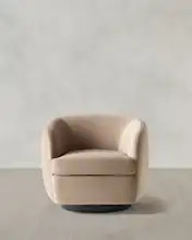 Performance Velvet Swivel Chair | Quince