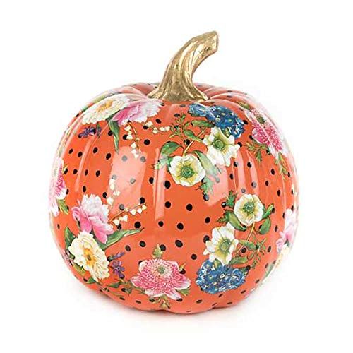 MacKenzie-Childs Flower Market Pumpkin - Medium - Orange | Amazon (US)