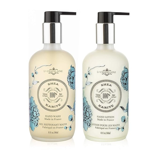 La Chatelaine Hand Wash & Lotion Set | Sulfate Free | Frosted Glass Bottles | Nourishing Shea But... | Amazon (US)