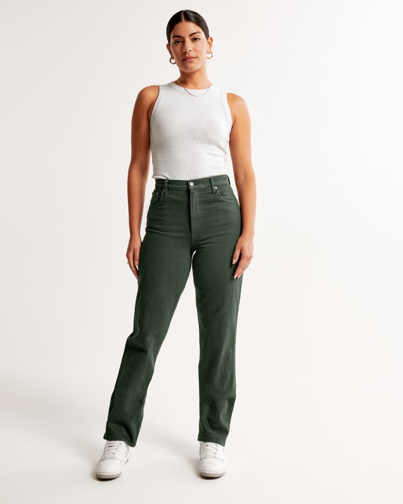 Curve Love Ultra High Rise 90s Straight Jean | Abercrombie & Fitch (US)