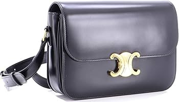 Amazon.com: Celine, Pre-Loved Triomphe Shoulder Bag Smooth Calfskin Medium, Black : Amazon Luxury | Amazon (US)