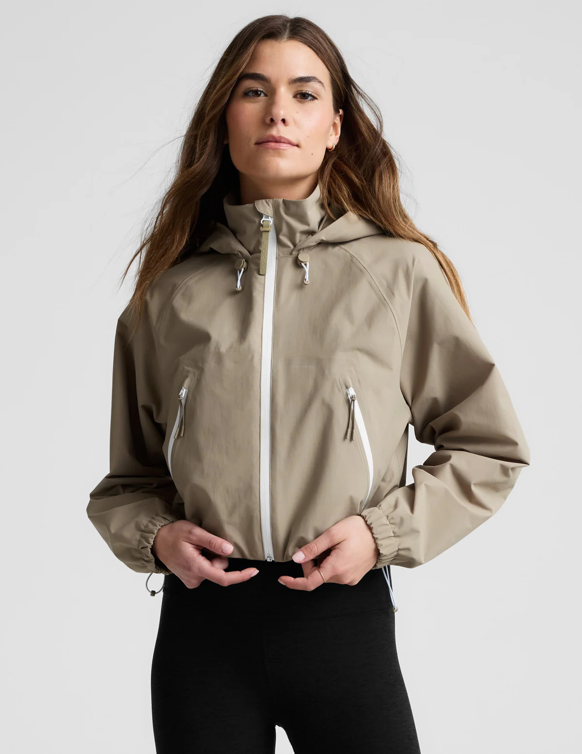 Rain Or Shine Adjustable Hooded Jacket | Beyond Yoga | Beyond Yoga
