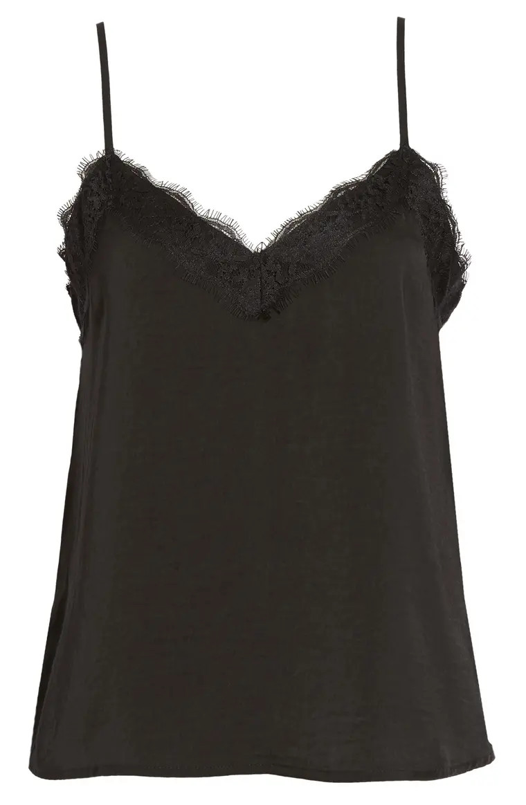 Lace Trim Satin Camisole | Nordstrom
