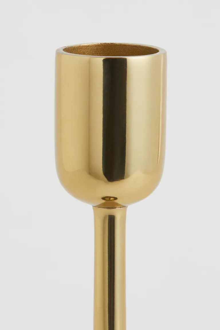 Tall Metal Candlestick - Gold-colored - Home All | H&M US | H&M (US + CA)