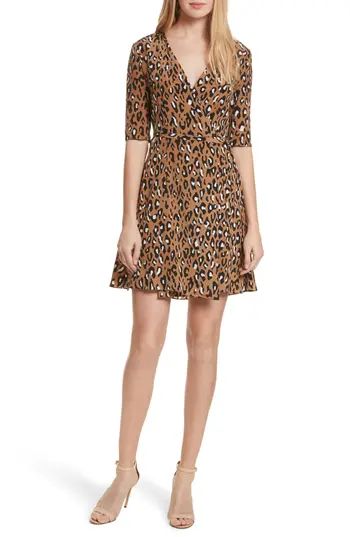 Women's Diane Von Furstenberg New Savilla Leopard Print Silk Wrap Dress | Nordstrom