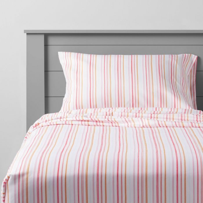 Full Rainbow Microfiber Striped Sheet Set - Pillowfort&#8482; | Target