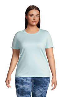 Women's Plus Size Relaxed Supima Cotton Short Sleeve Crewneck T-Shirt | Lands' End (US)