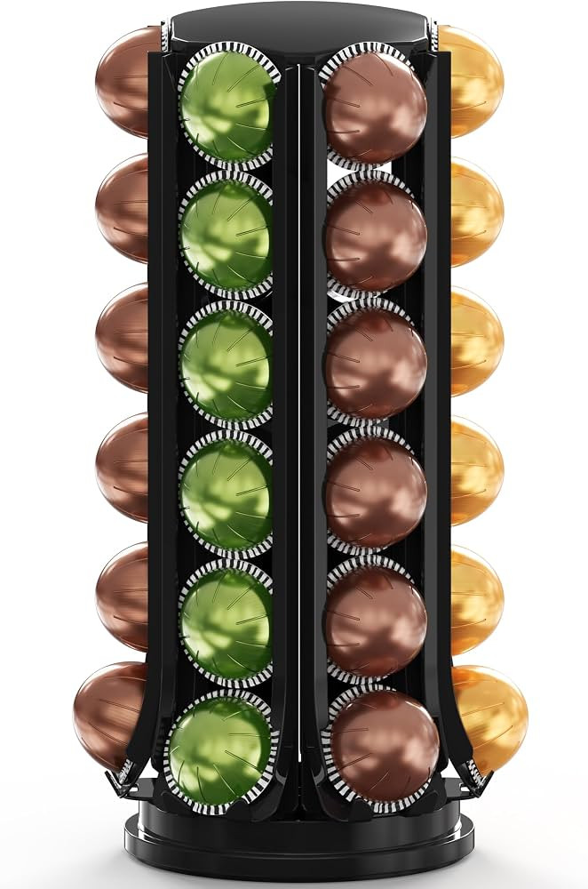 Deco Brothers VertuoLine Pod Holder, 360\u00b0 Turntable Rotating Pod Carousel Organizer for Nesp... | Amazon (US)