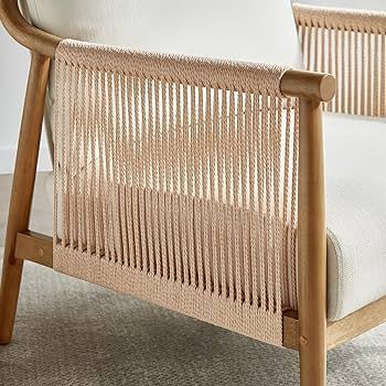 CHITA Braid Armchair, Modern Accent Chair for Living Room, Cream | Amazon (US)