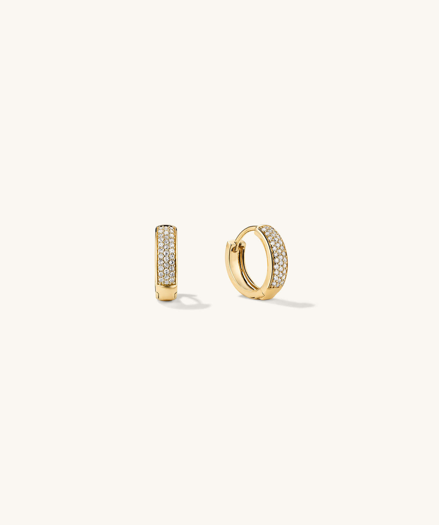 Pave Diamond Bold Huggie Hoops | Mejuri (Global)